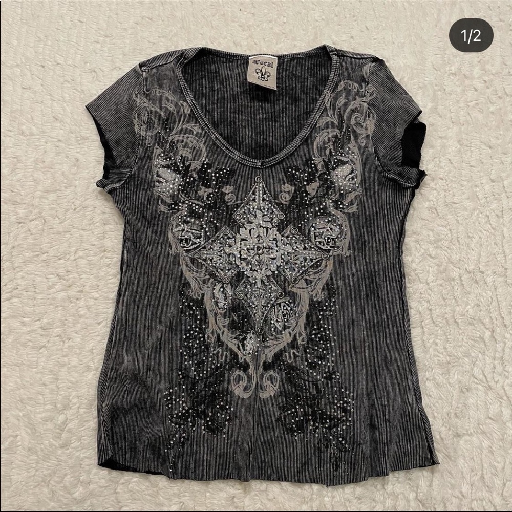 Y2K grunge baby tee